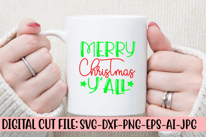 Merry Christmas Y’all SVG Cut File