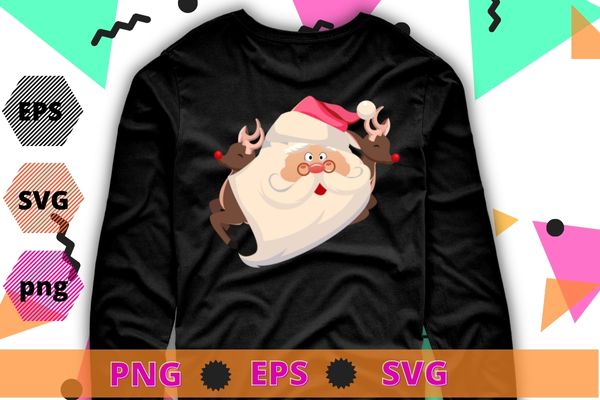 Funny Vintage Pink Santa Claus Pink Christmas Design T-Shirt design svg, Funny Vintage, Pink Santa Claus, Pink Christmas Design,