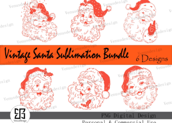 Vintage Santa Sublimation