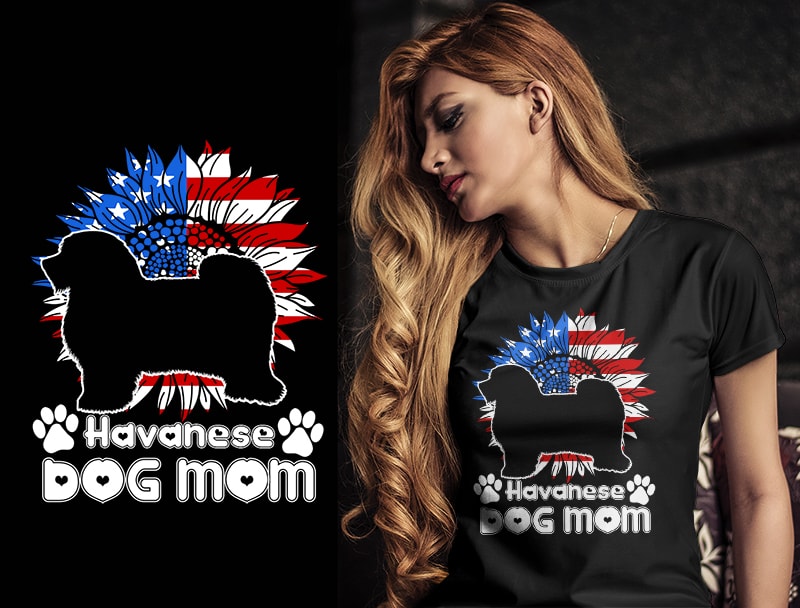 37 DOG MOM Christmas AMERICAN FLAG TSHIRT DESIGNS bundle editable