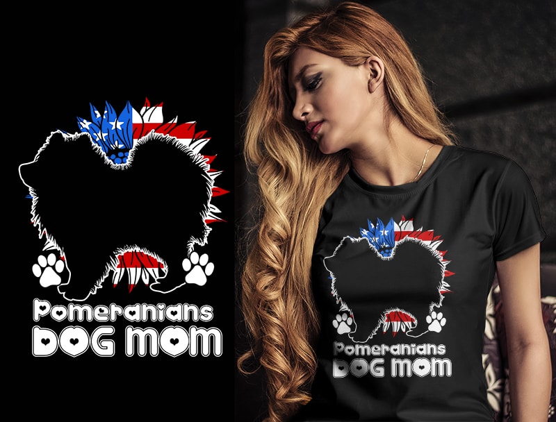 37 DOG MOM Christmas AMERICAN FLAG TSHIRT DESIGNS bundle editable