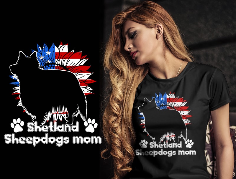 37 DOG MOM Christmas AMERICAN FLAG TSHIRT DESIGNS bundle editable