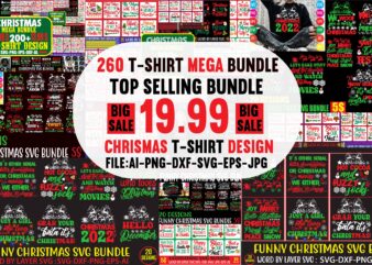 Christmas Mega Bundle,260 Design