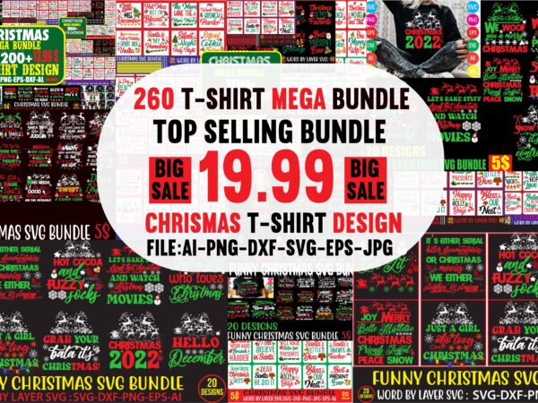 Christmas mega bundle,260 design