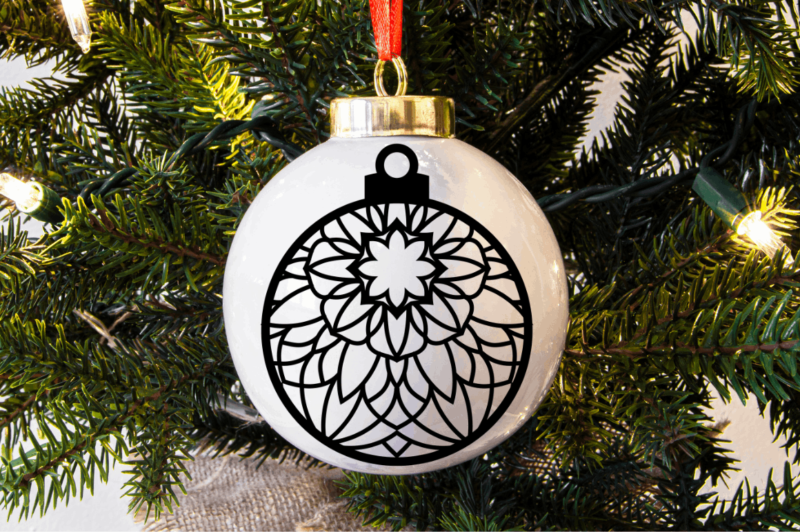 Christmas Mandala Bauble Ornament Set