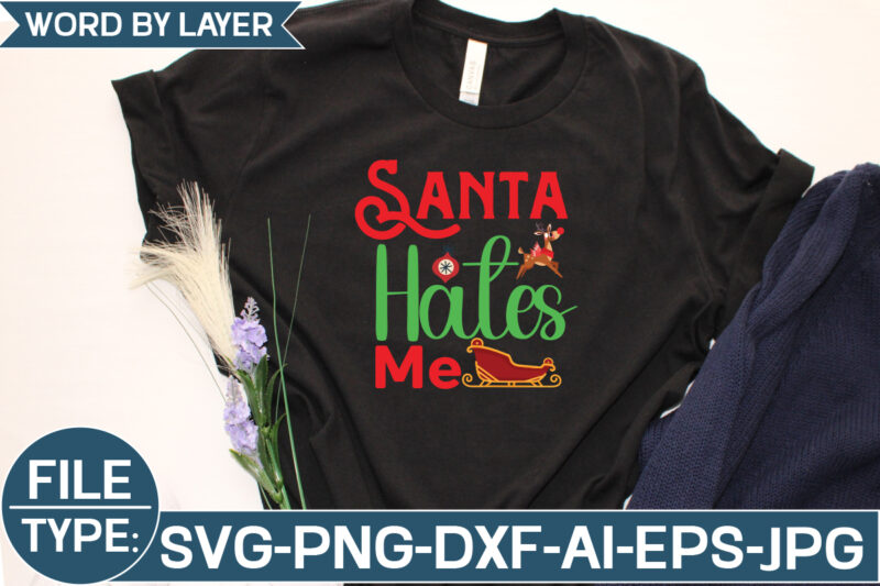 Santa Hates Me SVG Cut File