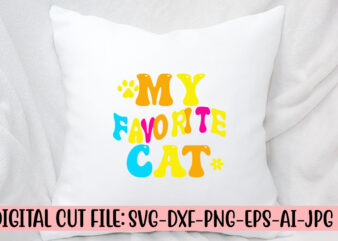 My Favorite Cat Retro SVG t shirt designs for sale