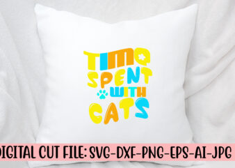 Time Spent With Cats Retro SVG
