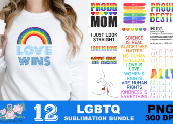 LGBT Love Wins Proud Mom PNG Sublimation Design