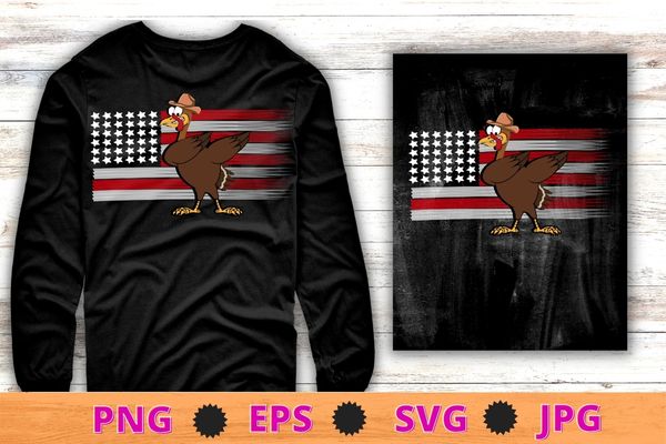 Dabbing turkey chicken funny usa flag american t-shirt Dabbing turkey chicken funny usa flag american t-shirt