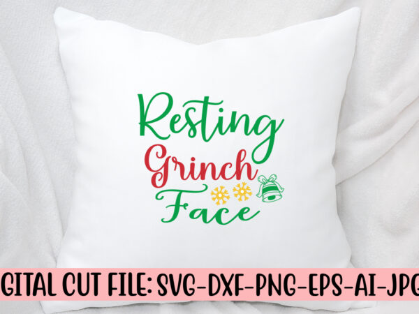 Resting grinch face svg design