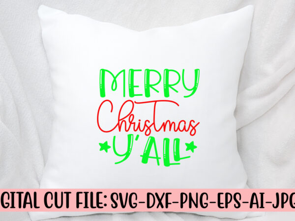Merry christmas y’all svg cut file t shirt designs for sale