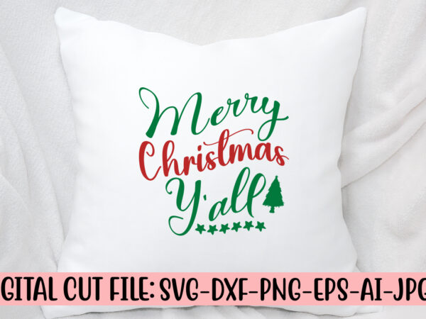 Merry christmas y’all svg cut file t shirt designs for sale