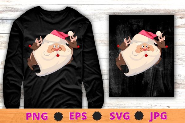 Funny vintage pink santa claus pink christmas design t-shirt design svg, funny vintage, pink santa claus, pink christmas design,