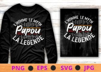 L’HOMM MYTHE PAPOU LA LEGENDE T-shirt design svg,germany language,the papuan myth man the legend png, funny, saying, cute file, screen print, print ready, vector eps, editable eps, shirt design png,