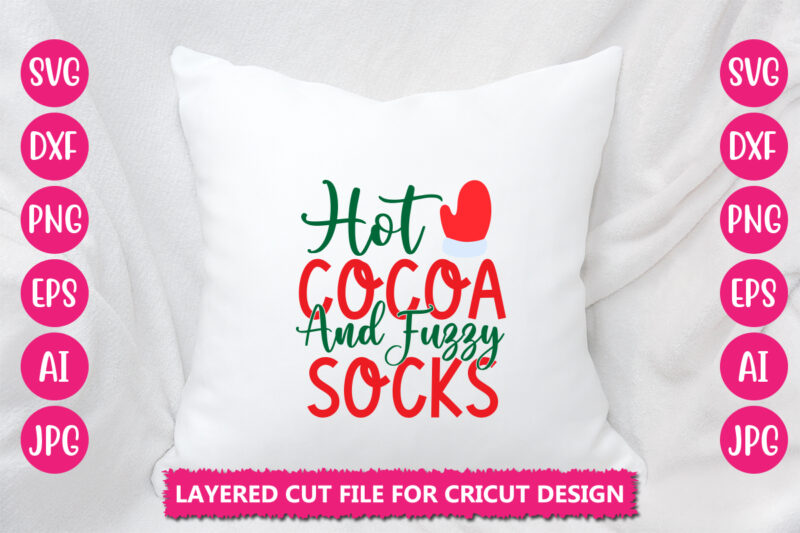 Hot Cocoa And Fuzzy Socks VECTOR DESIGN