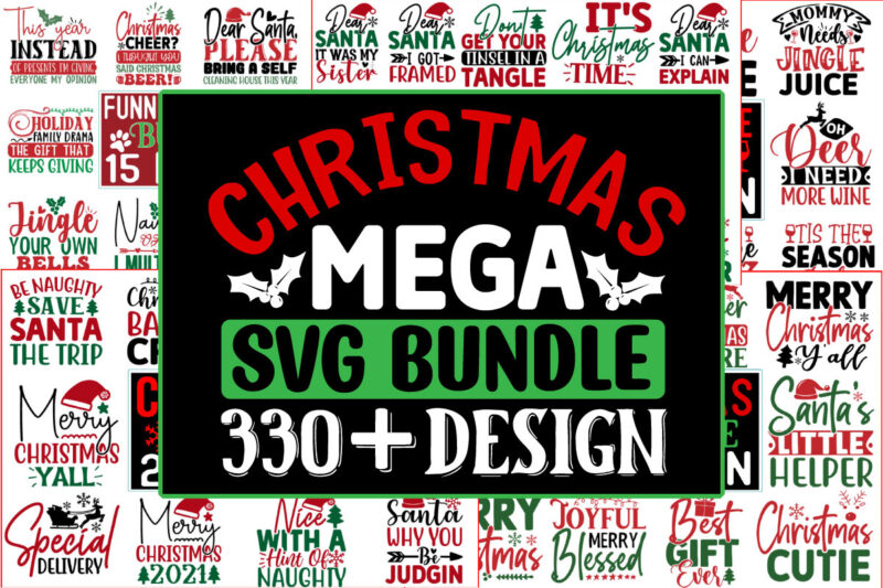 Christmas SVG Mega Design Bundle 330+ Design