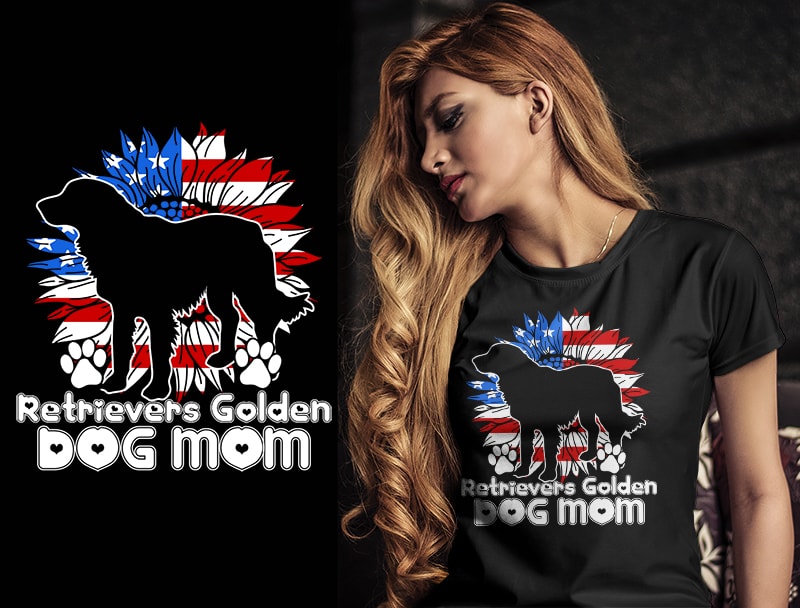 37 DOG MOM Christmas AMERICAN FLAG TSHIRT DESIGNS bundle editable