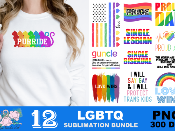 Rainbow flag pride lgbt png sublimation design