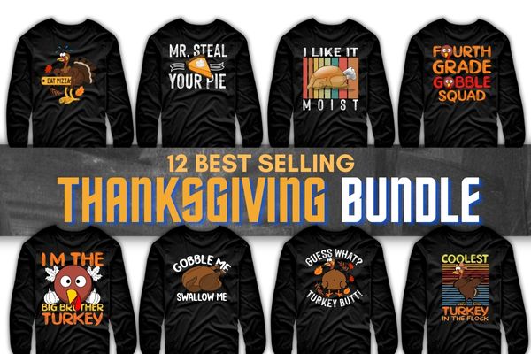 12 best selling thanksgiving funny t-shirt design, thanksgiving t-shirt design svg