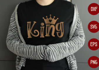 King t shirt vector art