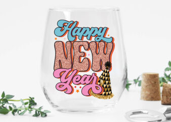 Happy New Year Sublimation graphic t shirt