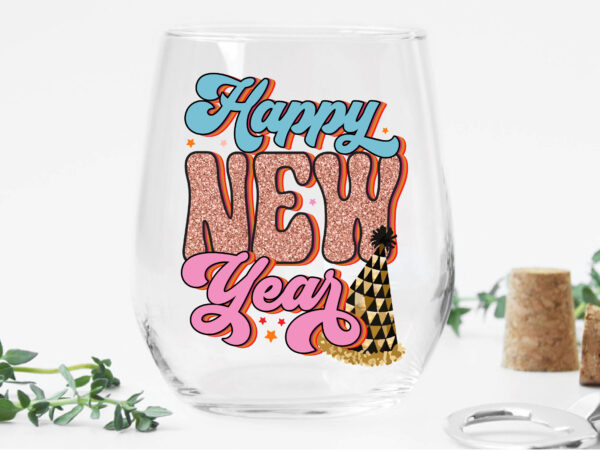 Happy new year sublimation graphic t shirt