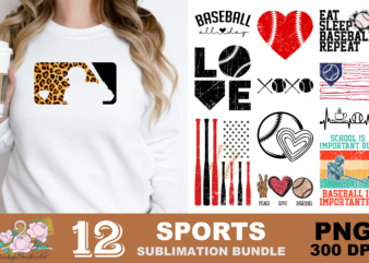 Baseball All Day Baseball Lover PNG Sublimation Design