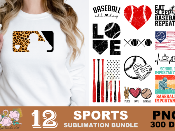 Baseball all day baseball lover png sublimation design