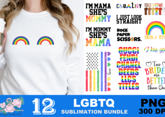 Rainbow Boobs Tacos and Titties LGBT PNG Sublimation Design