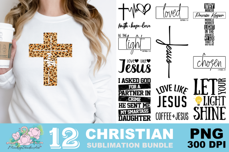 Christian Loved Chosen Be The Light PNG Sublimation Design