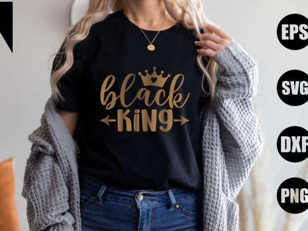 Black king t shirt template