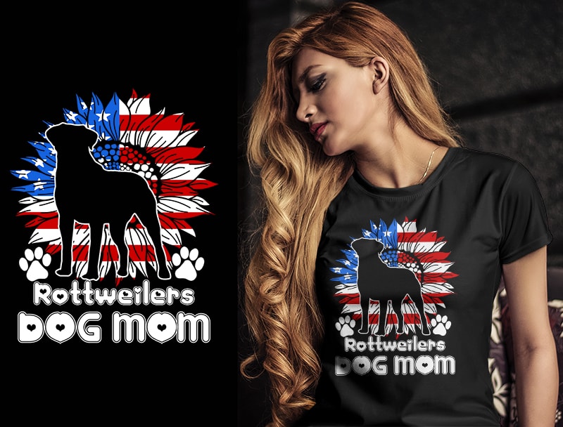 37 DOG MOM Christmas AMERICAN FLAG TSHIRT DESIGNS bundle editable