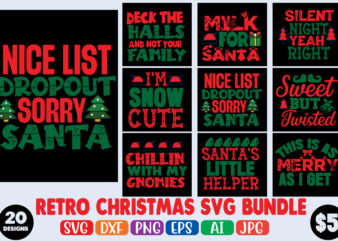 Retro Christmas SVG Bundle, Christmas Retro Svg, Christmas Svg, Png, Christmas Shirt Svg, Merry Christmas Svg, Svg Cricut, Png Sublimation,Retro Christmas Svg Bundle, Christmas Shirt, Santa Clause Svg, Christmas Png