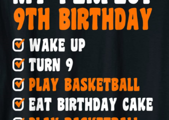 9 years old perfect 9th birthday basketball 9th birthday t shirt men