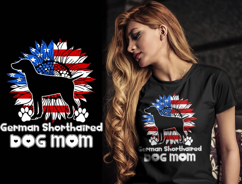 37 DOG MOM Christmas AMERICAN FLAG TSHIRT DESIGNS bundle editable