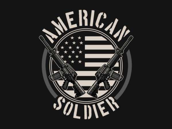 American soldier poster t shirt vector