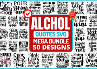 Alcohol Quotes SVG Bundle