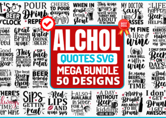 Alcohol Quotes SVG Bundle t shirt vector