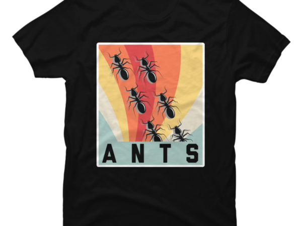 Ants retro t shirt vector