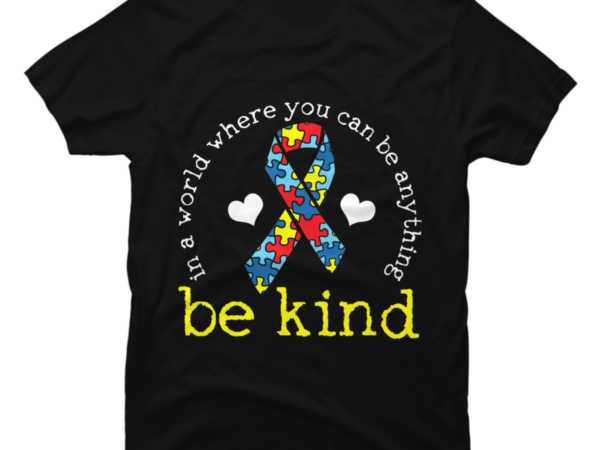 Autism Awareness Kindness Ribbon Heart - Buy t-shirt designs