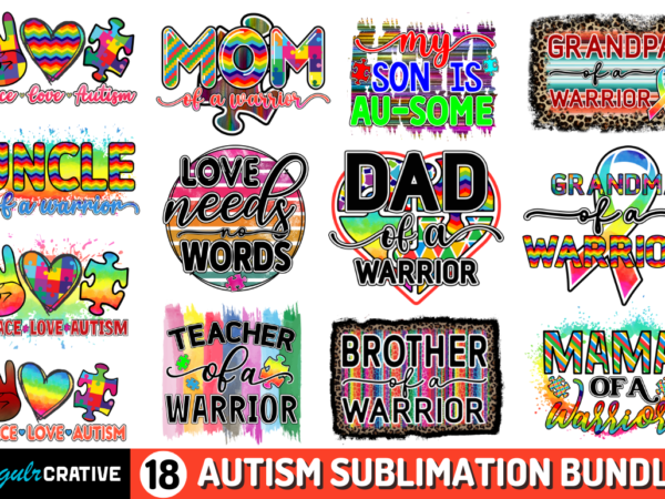 Autism sublimation bundle t shirt vector