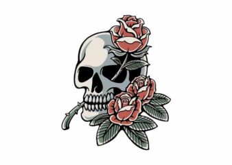 Death Flower t shirt vector illustration