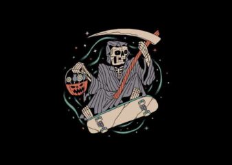 Halloween Grim Skater graphic t shirt