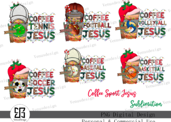 Coffee Sport Jesus Sublimation Bundle
