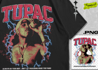Tupac #2 thuglife 2pac shakur hiphop streetwear tshirt design