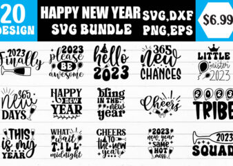 Happy New Year SVG Bundle graphic t shirt