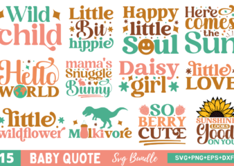 Baby Quote Svg Bundle t shirt template