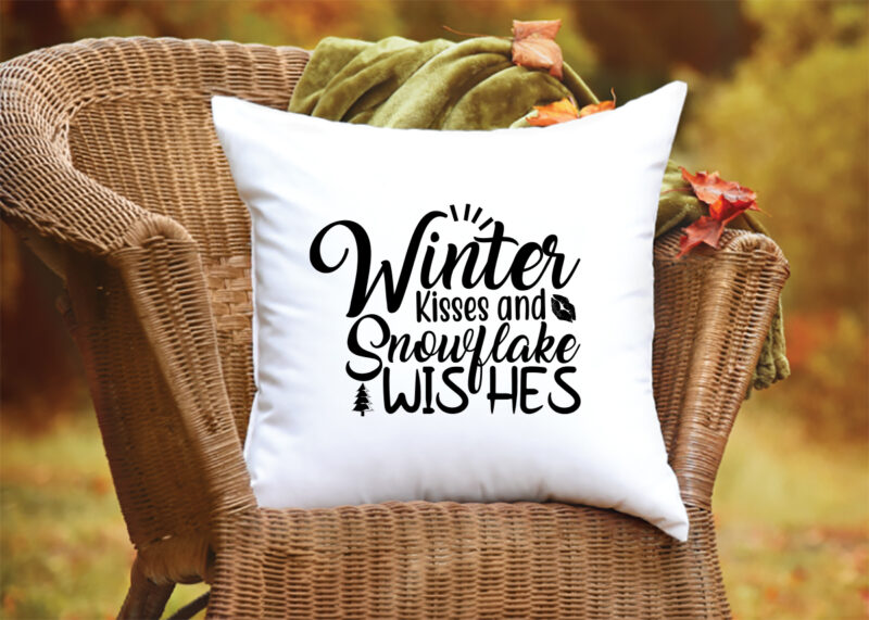 Winter kisses and snowflake wishes svg t-shirt