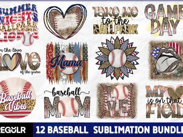 Baseball sublimation bundle t shirt template